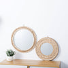 Round Straw Framed Wall Mirror Collection