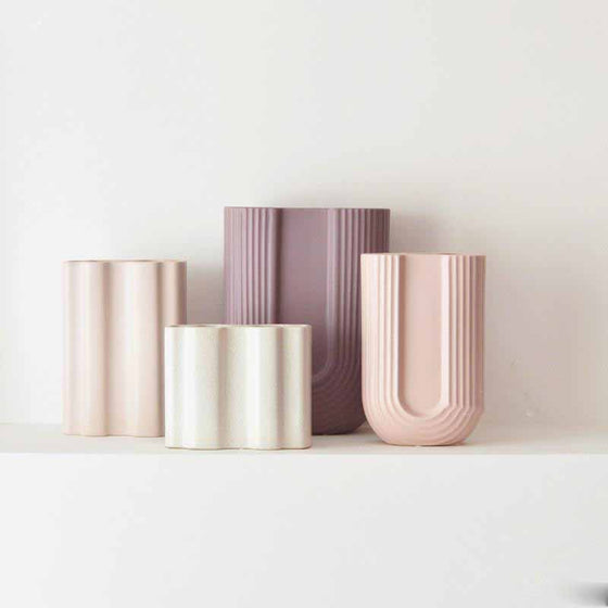 Ceramic Vases in Romantic Colors