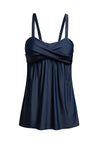 Navy Blue Ruched Swing Tankini Swimsuit | Available in 3 Colors