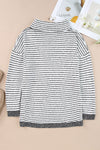 Gray Striped Turtleneck Oversized Sweater | Available in 4 Colors