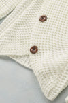 Beige Casual Knitted Buttons Front Cowl Neck Sweater | Other Colors Available