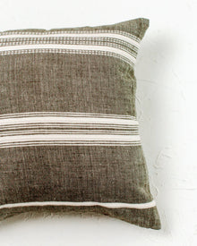  18" Aden Throw Pillow Cover -Grey and Natural