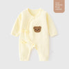 White Teddy Bear Cotton Jumpsuit in Preemie and Newborn Sizes | Available in 2 Colors