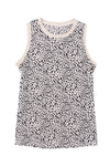 Black Dotted Print Casual Tank Top for Women | Available in 5 Colors