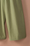 Green Asymmetric Wide Leg Jumpsuit