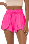 Black Frill High Waist Petal Wrap Swim Shorts | Available in 3 Colors (Pre-Order)