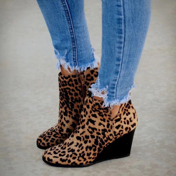 Wedge Heel Chelsea Ankle Boots