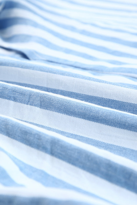 Blue Striped Sleeveless Shirt