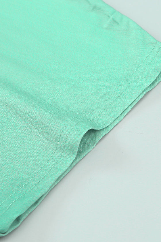 Ombre Green Short Sleeve Crew Neck T-Shirt with Pocket