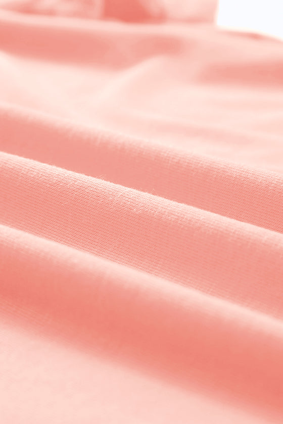 Pink Solid Color Basic Crew Neck Plain Tee | Available in 7 Colors