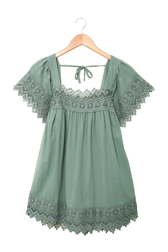 Green Lace Trim Top | Available in 2 Colors