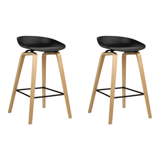 Nordic Solid Wood High Stool Fashion Plastic Bar Chair