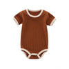 Vintage Style Short Sleeved Ribbed Onesie | Available in 7 Colors
