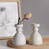 Light Beige Ceramic Candle Holders | Available in 4 Styles