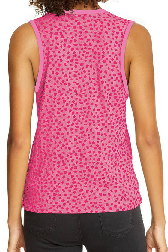 Black Dotted Print Casual Tank Top for Women | Available in 5 Colors