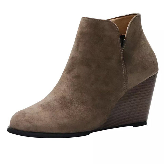 Wedge Heel Chelsea Ankle Boots