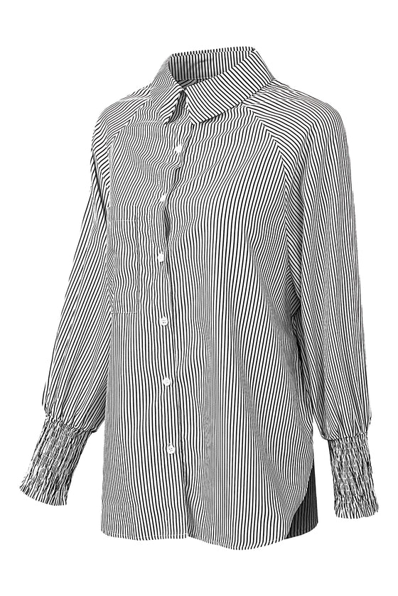 Light Blue Striped Button-up Shirt | Available in 3 Colors