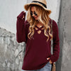 Long-sleeved Crisscross V-neck Shirt