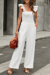 Smocked Ruffled Wide Leg Jumpsuit | Available in 5 Colors