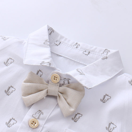 Baby Boy two-Piece Outfit with Bowtie