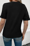 Black Ribbed T-shirt | Available in 3 Colors