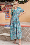 Sky Blue Paisley Maxi Dress