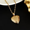 Heart Locket with Chain in Gold Finish