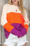 Color-blocked Knit Sweater