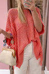 Salmon Colored Baggy Knit Top