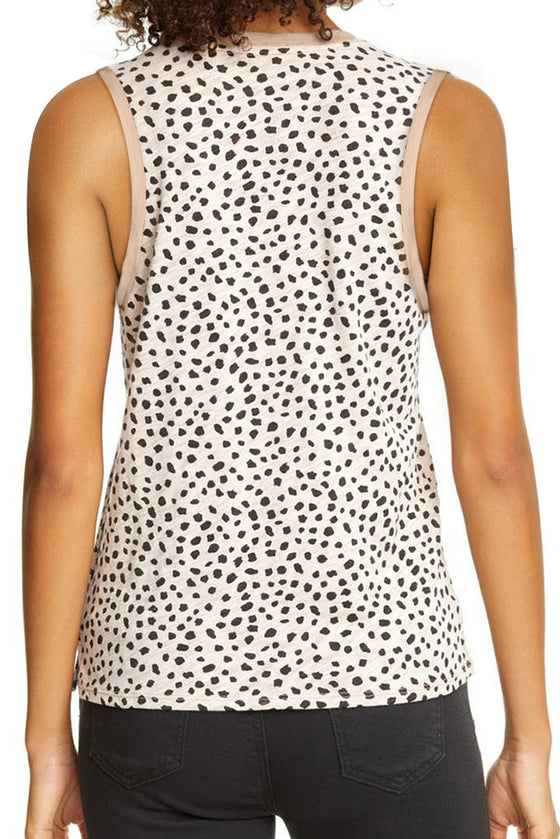 Black Dotted Print Casual Tank Top for Women | Available in 5 Colors