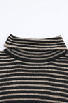 Gray Striped Turtleneck Oversized Sweater | Available in 4 Colors