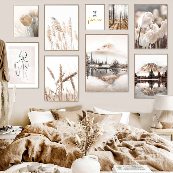 Natural Landscape Wall Art Canvas Flower Printing