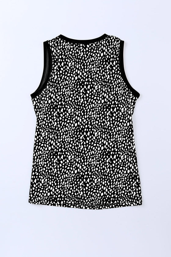 Black Dotted Print Casual Tank Top for Women | Available in 5 Colors