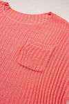 Salmon Colored Baggy Knit Top