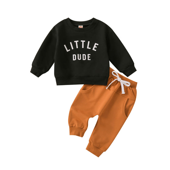 Baby and Toddler's Little Dude Sweat Shirt and Pants