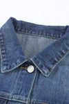 Black Casual Distressed Raw Hem Buttons Denim Jacket | Available in 3 Colors