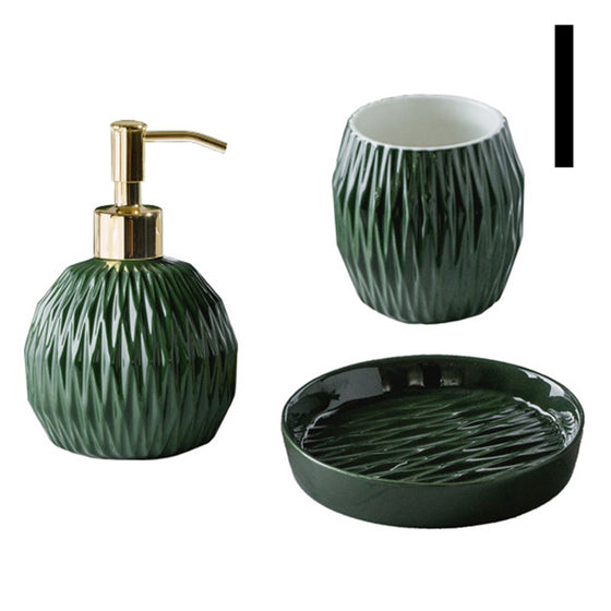 Nordic Bathroom Wash And Embossed Hotel Mouthwash Cup Set