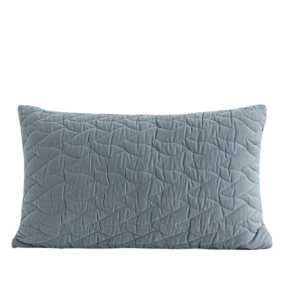 Modern Textured Throw Pillow in White or Blue