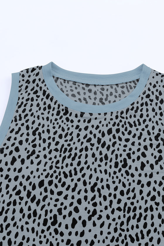 Black Dotted Print Casual Tank Top for Women | Available in 5 Colors