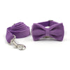 Purple Dog Collar, Bowtie, and Leash Set | Available in 5 Colors