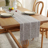 Home Handwoven Tassel Striped Table Runner