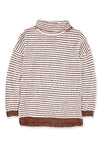 Gray Striped Turtleneck Oversized Sweater | Available in 4 Colors