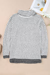 Gray Striped Turtleneck Oversized Sweater | Available in 4 Colors