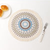 Round Nordic Style Fringed Cotton Placemat