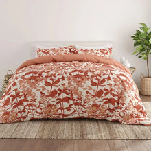  Burnt Orange Botanical Duvet Cover Set | Available in King and Queen Sizes