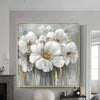 Frameless White Flower Wall Art Oil Painting