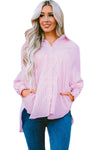 Light Blue Striped Button-up Shirt | Available in 3 Colors