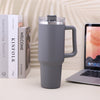 Pink Stainless Steel Water Mug with Straw | Available in Other Colors