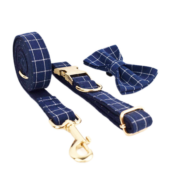 Velvet Pet Collar Traction Rope