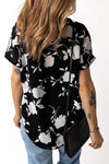 Floral Printed V Neck Short Sleeve Blouse | Available in 3 Colors